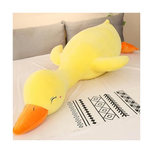 XDDBBB Jouet en Peluche Canard Blanc à câliner 70-190CM, Taille géante, Oreiller en Peluche doie, Animal Cygne, poupée, Joue