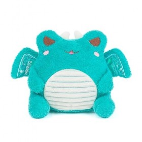 Cuddle Barn PlushGoals – Jouet en peluche Dragon Wawa la grenouille douce bleu vert 15,2 cm