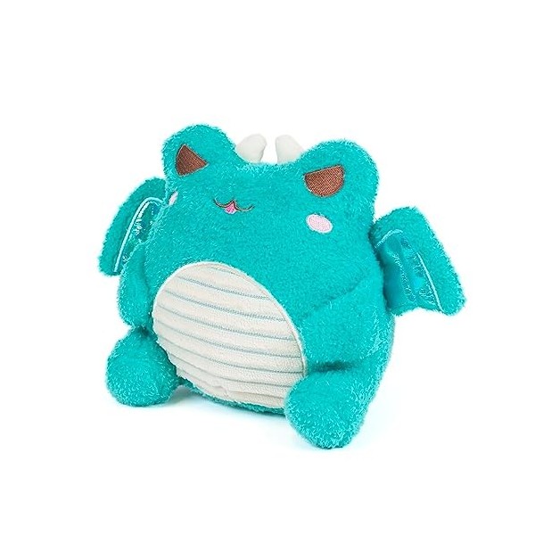 Cuddle Barn PlushGoals – Jouet en peluche Dragon Wawa la grenouille douce bleu vert 15,2 cm