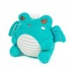 Cuddle Barn PlushGoals – Jouet en peluche Dragon Wawa la grenouille douce bleu vert 15,2 cm