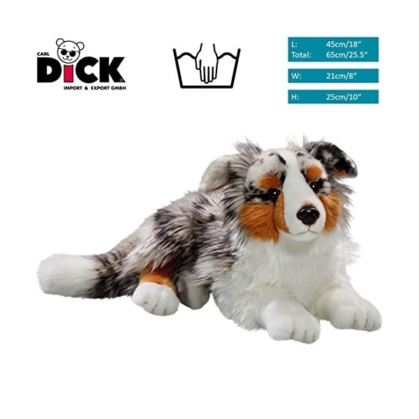 Carl Dick Peluche Berger Australien Bleu Merle 45cm 3434