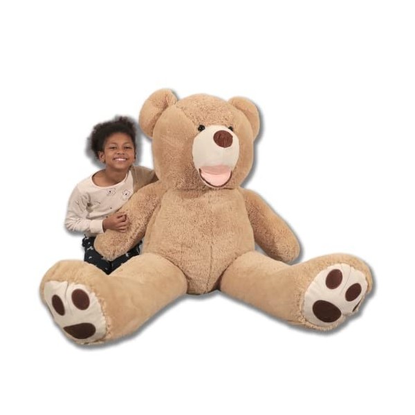 Peluche Nounours Géant 100 cm à 340 cm 5 Couleurs Disponibles Beige - Gris - Marron - Blanc - Rose Nounours Immense Cadea