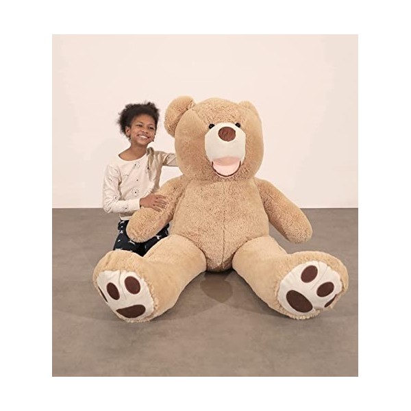 Peluche Nounours Géant 100 cm à 340 cm 5 Couleurs Disponibles Beige - Gris - Marron - Blanc - Rose Nounours Immense Cadea