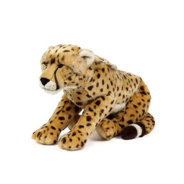 Living Nature Grand Guépard, Guépard en Peluche Doux et Réaliste, 47cm