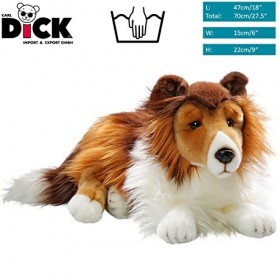 Carl Dick Peluche Collie couché, 44cm 3551