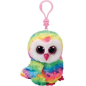 Ty - TY35025 - Beanie Boos - Porte-clés - Owen Le Hibou - Coloris aléatoire