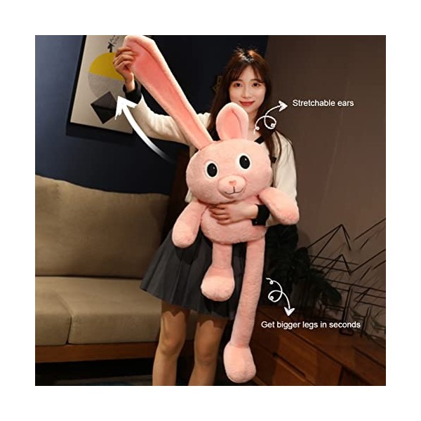 Tumnea Lapin en Peluche Kawaii, Lapin en Peluche, Jouets en Peluche de Lapin en Peluche Doux, Peluche de Lapin créative avec 