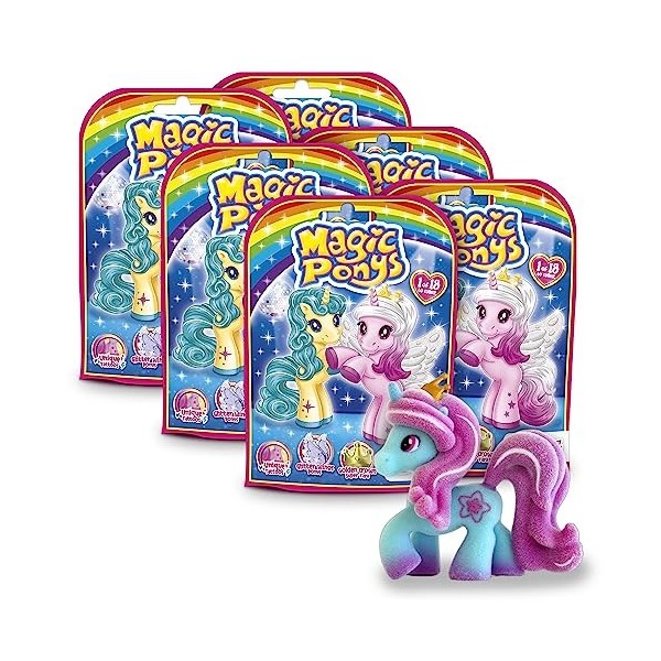 CRAZE Magic PONYS - Figurines de Poney avec Tatouages Magiques & Accessoires, Collection complète avec 20 Figurines sur Un Pr