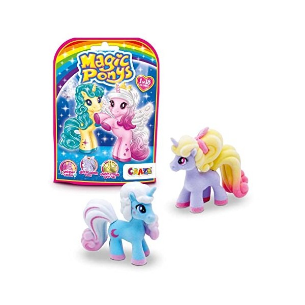 CRAZE Magic PONYS - Figurines de Poney avec Tatouages Magiques & Accessoires, Collection complète avec 20 Figurines sur Un Pr