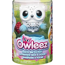 Owleez, Jouet Bébé Hibou Volant Interactif avec Effets Sonores et Lumineux Blanc , À partir de 6 Ans, Multicolore