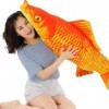 PaMut Joli 3D Poisson-Clown Poisson réaliste Jouets en Peluche Doux Poisson Rouge en Peluche canapé Oreiller créatif Annivers