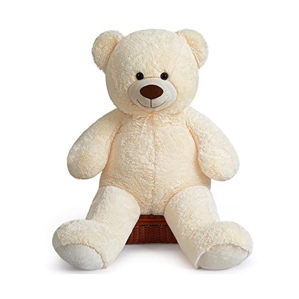 FAVOSTA Ours en Peluche Grand Nounours 130cm Teddybear Peluche Jouet Enfant Cadeau de Vacances