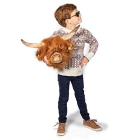 Linnea Peluche trophée Vache Highland Nicolas Collection Basse-Cour