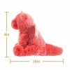 Apricot Lamb Peluche douce avec animaux en forme de dragon rouge - 20 cm