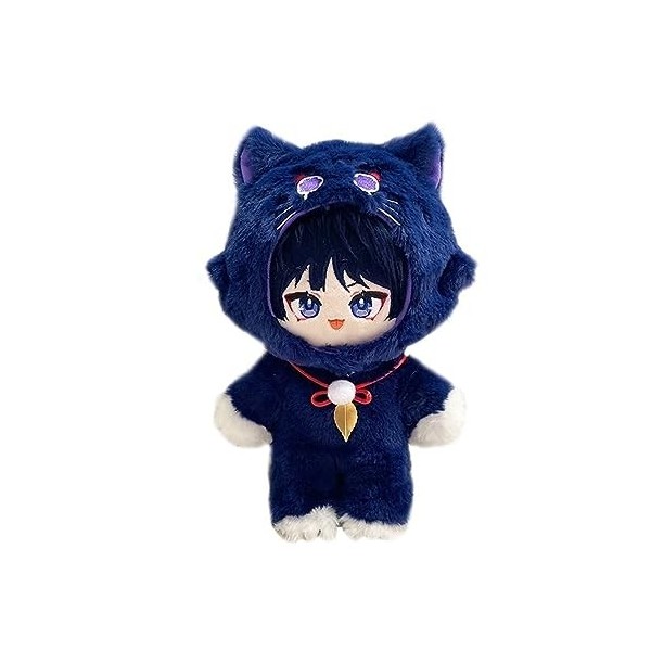 Peluche Jouet Enfant Anime Plush Figure Scaramouche Dress Up Doll avec des vêtements de chat Peluche Doll Toy Plushie Change 