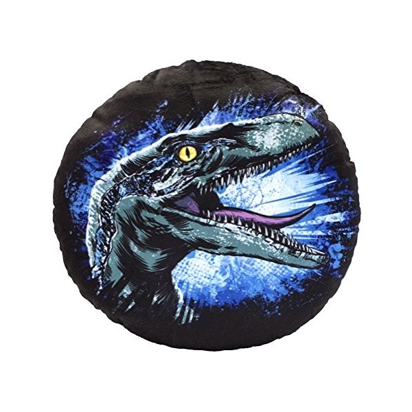 Jurassic World Coussin Rond en Peluche Imprimé des Deux Côtés, 32cm Multicolore 75457