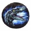 Jurassic World Coussin Rond en Peluche Imprimé des Deux Côtés, 32cm Multicolore 75457