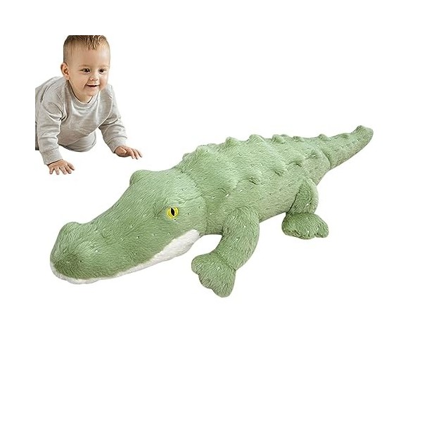 Decorhome Peluche Crocodile Géant - Peluches en Peluche Alligator Vert géant | compagnons Jeu Doux et Douillet pour Les et Le