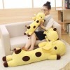 KiLoom Mignonne Girafe Poupée en Peluche Jouet De Couchage Oreiller Fauve Poupée Poupée Long Oreiller Fille Lit Dédié Bande O