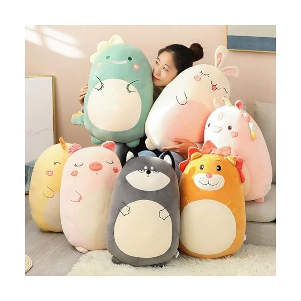 EacTEL Peluche Dessin animé Mignon Animal poupée étreindre Dinosaure Lapin Chien Lapin Peluche Jouet Mignon Cadeau d’Annivers