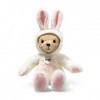 Steiff- Hoodie-Teddy Bear Rabbit Ours Lapin, 114052, Whisper White, 27 cm