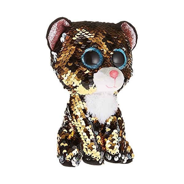 Ty- Flippables Small-Peluche Sequins Sterling Le léopard 15cm, TY36345, Multicolore