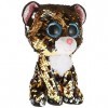 Ty- Flippables Small-Peluche Sequins Sterling Le léopard 15cm, TY36345, Multicolore