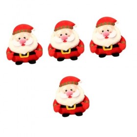 ibasenice 4 Pièces Le Père Noël Peluche Père Noël Figurines De Collection De Noël Cadeaux De Noël pour Les Enfants Oreiller C