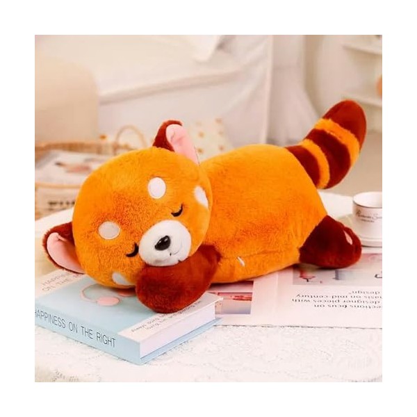 EacTEL Nouveau Super Kawaii Peluche Animal en Peluche Raton Laveur Oreiller Cadeau D’Anniversaire Garçon Cadeau De Noël 90cm 