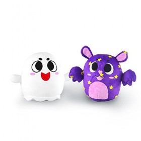 2 Halloween Peluches pour Enfants, Peluche Fantôme et Peluche Chauve Souris Kawaii, Cadeau de Jouet dhalloween pour Enfant, 