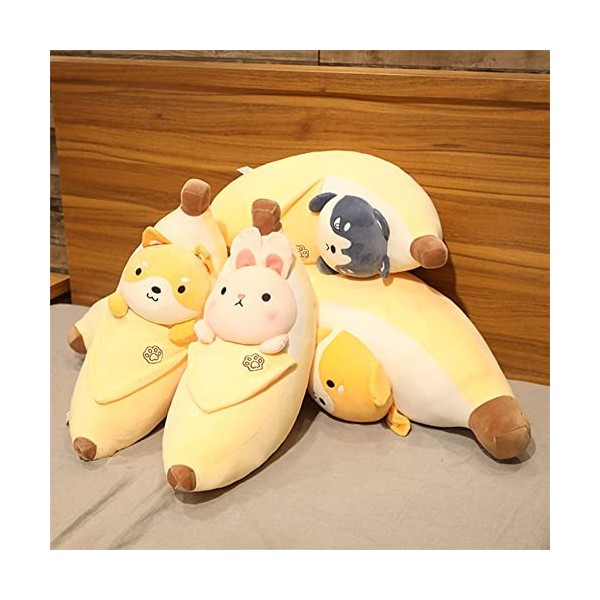 Banane Jouet en Peluche, 1M Oreiller en Forme De Adorable Banane Animal Kawaii Animaux en Peluche Doux Poupée Cadeau pour Adu