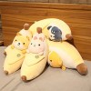 Banane Jouet en Peluche, 1M Oreiller en Forme De Adorable Banane Animal Kawaii Animaux en Peluche Doux Poupée Cadeau pour Adu