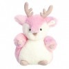 Aurora® Festive Holiday Flurry Reindeer™ Animal en peluche – Cheer saisonnier – Cadeaux réconfortants – Rose 17,8 cm