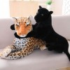 KiLoom Géant Noir Léopard Panthère Jaune Tigre Blanc Peluche Jouets en Peluche Animal Coussin Poupée pour Enfants 110cm 1