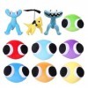 10PCS Rainbow Friends Chapitre 2 Cyan,9.8in Rainbow Friends Peluches De Couleur Cyan Et Jaune,pour la Collection des Fans, Ca