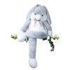 Lifestyle & More Peluche géante Lapin XXL 150 cm Blanc/Gris Ours en Peluche Doudou