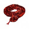 cavernedesjouets Peluche Serpent geant XXL Anaconda 300 cm Rouge - Grand Serpent Long 3 m - Set Jouet Reptile Enfant + Carte 