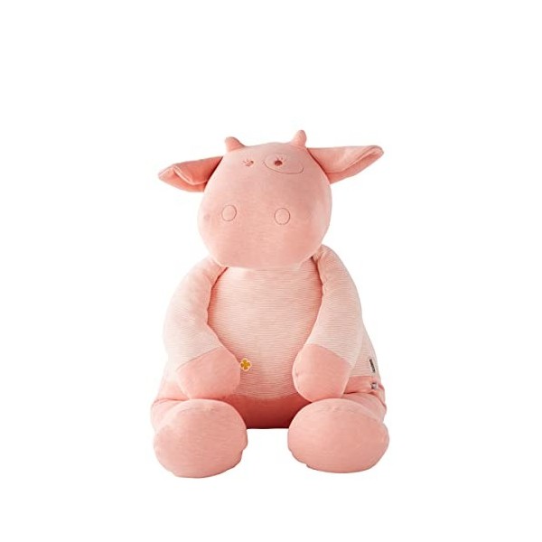 Noukies - Doudou Enfant - Peluche Géante Lola - Doudou Coton Bio - Taille Adaptée aux Enfants 70 cm 