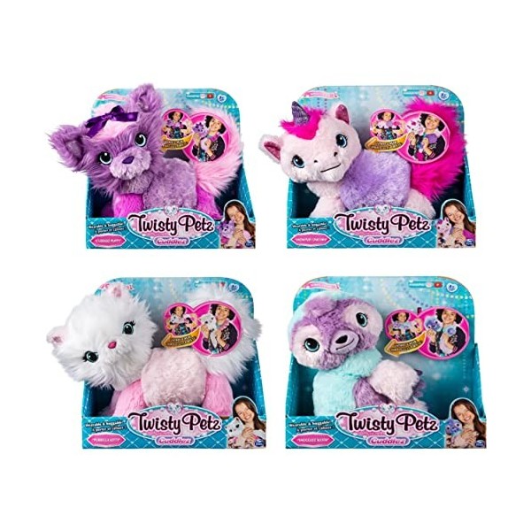 Twisty Petz Cuddlez, Peluche Transformable à Collectionner Snowpuff Unicorn, pour Les Enfants À partir de 4 Ans
