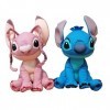 Disney Stitch & Angel XXL avec Son Original du Film Peluche Peluche 51 cm en Peluche