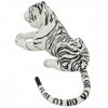 Festnight Tigre en Peluche Blanc XXL Peluche Tigre pour Enfant 146 x 40 cm