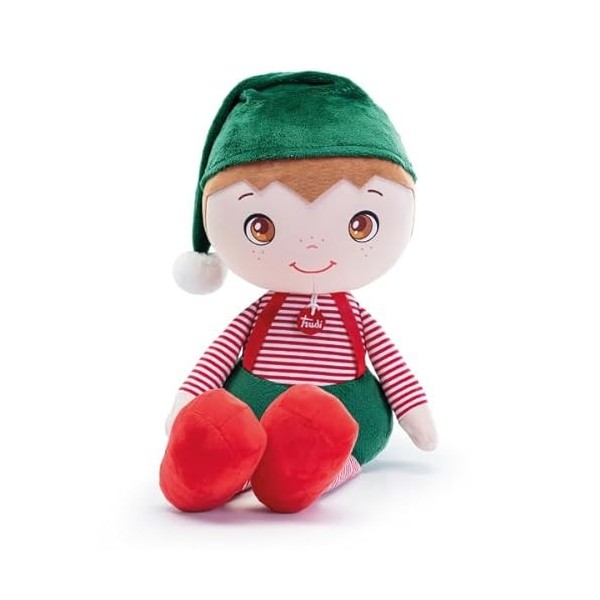 Trudi Poupée en Tissu Elf Rudy Elf en Peluche. Poupée en Peluche. Cadeau de Noël pour Enfants | 21 x 68 x 24 cm Grande Taille