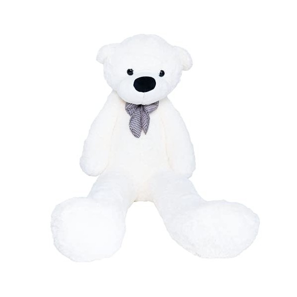 Ours en peluche douillet pour enfants - 180 cm - Blanc