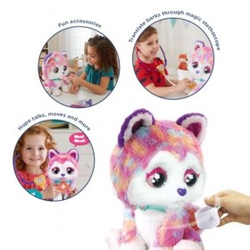 VTech Hope The Rainbow Husky Jouet interactif en Peluche pour Enfants Jouets en Peluche Doux pour Jeu sensoriel Jouet en Pelu