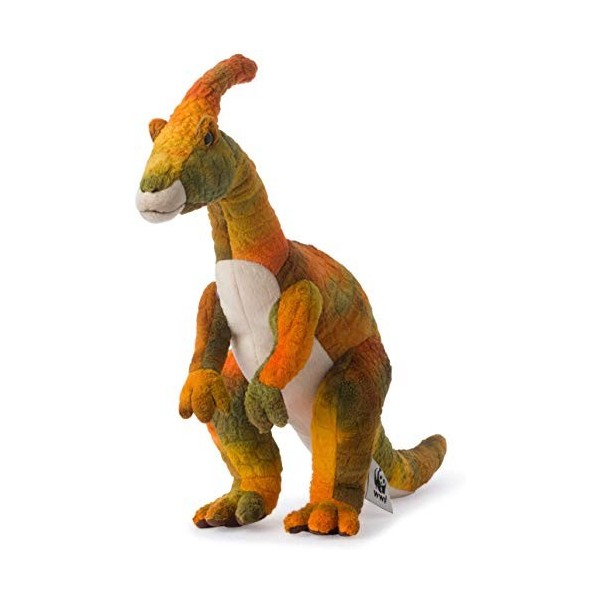 WWF - Peluche Dinosaure - Parasaurolophus - Douce et Souple - Normes CE - Debout - Hauteur 43 cm