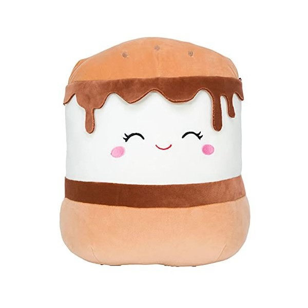 Squishmallow Oficial Kellytoy Food Squad Jouet en peluche douce raie manta pastèque, 20,3 cm 