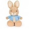 GUND Beatrix Potter Peter Rabbit en peluche avec grands pieds, lapin en peluche à partir de 1 an, marron/bleu, 28 cm