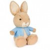 GUND Beatrix Potter Peter Rabbit en peluche avec grands pieds, lapin en peluche à partir de 1 an, marron/bleu, 28 cm