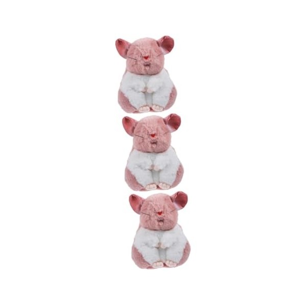 Totority 3 Pièces Hamster Poupée Mignon Animal en Peluche Décoration Animale De Pâques Hamster en Peluche Hamster en Peluche 