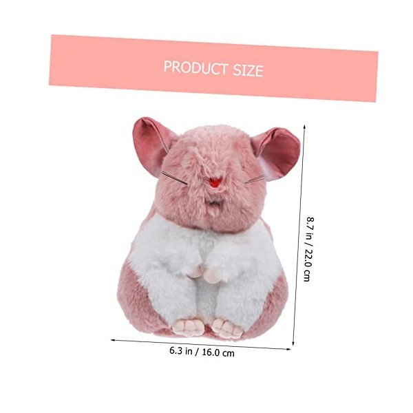 Totority 3 Pièces Hamster Poupée Mignon Animal en Peluche Décoration Animale De Pâques Hamster en Peluche Hamster en Peluche 